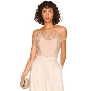 LPA‎ Aida Feather Top in Nude Size Small